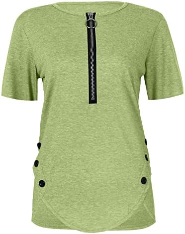 חולצות שרוול קצרות/ארוכות לנשים קיץ יוצאות בתוספת צמרות גודל גודל נוחות חולצות הנלי נוחות צמרות טוניקה