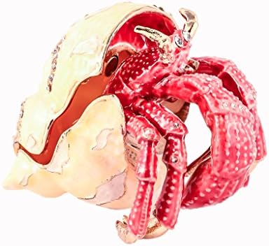 Ciel Collectables Cermit Crab Trinket Box, סט סברובסקי ברורה, אור צבוע ביד ואמייל חום כהה מעל