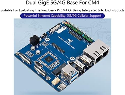 Gigabit כפול Ethernet 5G/4G USB 3.0 לוח בסיס IoT למודול חישוב Pi Pi Pi 4, עם 2xrj45 Eth/2x USB 3.2 יציאות
