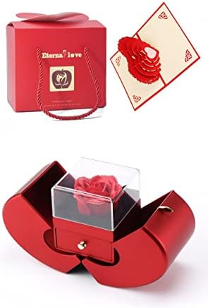 קופסת מתנות תפוחים אדומה נצחית, מתנות יום הולדת לנשים לנשים, מתנות ייחודיות רומנטיות לחג המולד לאמא אשת חברה
