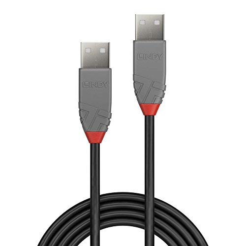 לינדי USB 2.0 סוג A/סוג A כבל A, אנטרלין, שחור, 9.8 רגל
