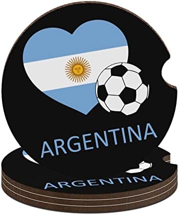 אהבת ארגנטינה כדורגל עגול רכב תחתיות חמוד כוס מחזיקי 2.56 סנטימטרים עבור לשתות סופג