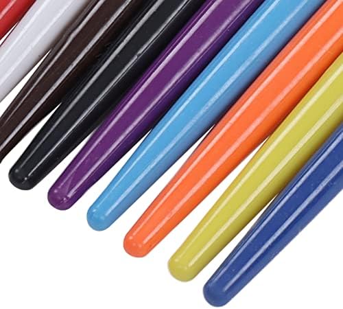 10 יחידות מברשת צבעי מים, מברשת צבע שטוחה מחזיקי עט פלסטיק בצבע חומר זיפים ניקוי קל צינור אלומיניום
