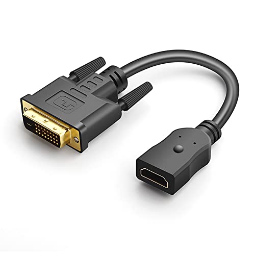 Xiayriky hdmi למתאם DVI, HDMI נקבה דו כיוונית ל- DVI-I מתאם כבלים זכר מחבר ממיר 1080p למחשב, צג,