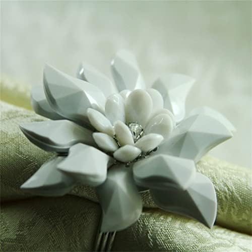 N/A עיצוב חתונה טבעת מגבת מגבות מחזיק מגבות מחזיק 12 טבעות מפיות חרוזים