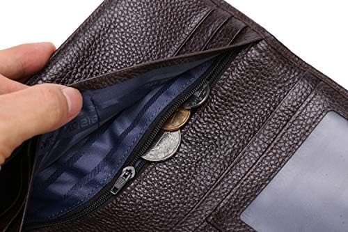 ביזון ג ' ינס ארנק כרטיס אשראי דק ארנק ארוך ארנק עם רוכסן כיס מטבע