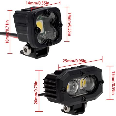DKKKY RC אורות סורק LED פנס פנס ופגוש אור עם שליטה עבור 1/10 RC Crawler AXIAL SCX10 90046 TRX4,
