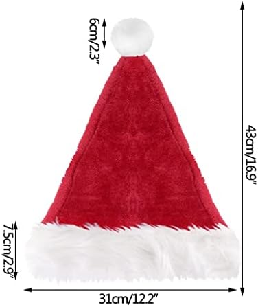 חג המולד כובע קטיפה לעבות מבוגרים כובע החג שמח סנטה קלאוס כובע פסטיבל ספקי צד-1