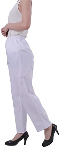 Maiyifu-GJ נשים קרצוף מותניים גבוהים מכנסיים קלים משקל מותניים אלסטיים ישר מכנסי רגל ישר אימון חיצוני מכנסי