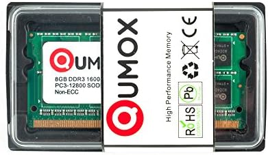 Qumox 8GB 1600 DDR3 8GB PC3-12800 SO-DIMM PC3 זיכרון מחשב נייד RAM 204PIN CL11