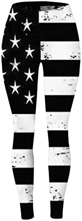 4 ביולי חותלות לנשים אמריקאי דגל גבוהה מותן יוגה אימון חותלות אולטרה רך נמתח קומפי ספורט כושר מכנסיים