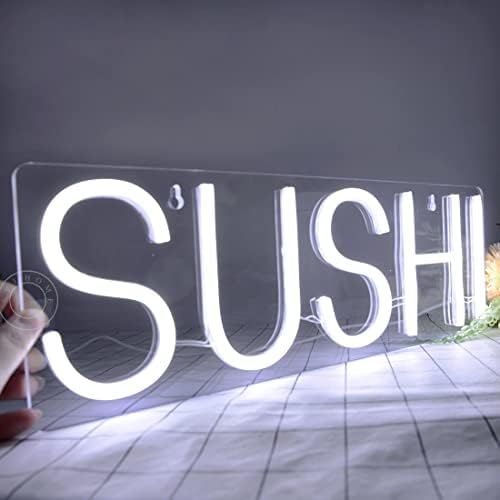 ניאון אור סימן עסקים אור עד סימן קיר חלונות תליית דקור מסעדה פרסום באנר סושי שולחן יפני נושאים המפלגה דקור