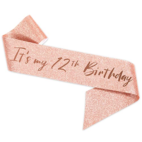 אבנט וטיארה ליום הולדת 12 לילדות, כתר אבנט ליום הולדת זהב ורוד 12 & אבנט וטיארה נהדרים, מתנות