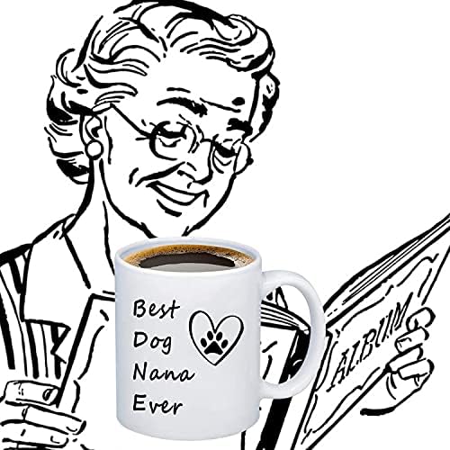 כלב מאהב מתנה הדפסת כפה קפה ספל כלב סבתא מתנה הטובה ביותר כלב ננה אי פעם קפה כוס פרווה בעלי החיים חיות מחמד