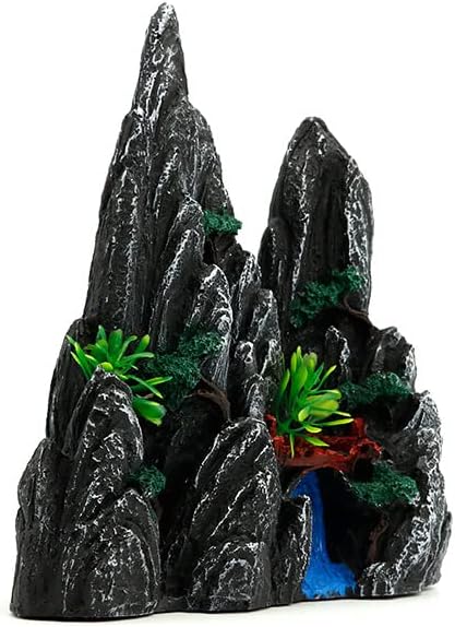 Mipukbay אקווריום הר נוף אבן קישוט אקווריום גדול קישוט עץ מערת סלע נוף קישור מיכל דגים מלאכותי