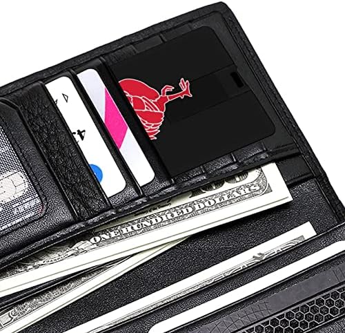 כרטיס אשראי של זין תרנגול אדום USB פלאש מזיכרון מותאם אישית מקל אחסון מקש כונן 64 גרם