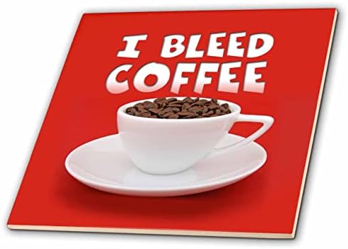 3 תמונת רוז של מילים אני מדמם קפה על רקע כוס קפה אדום-אריחים