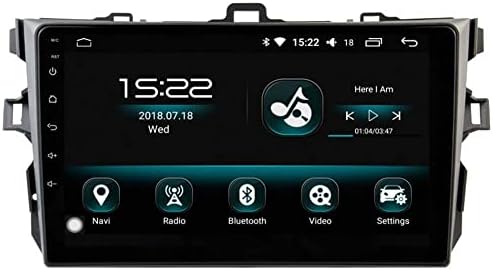 Autosion Android 12 Stereo Stereo in-Dash רדיו לטויוטה קורולה 2007-2012 GPS ניווט 9 '' יחידת ראש MP5 מקלט וידאו