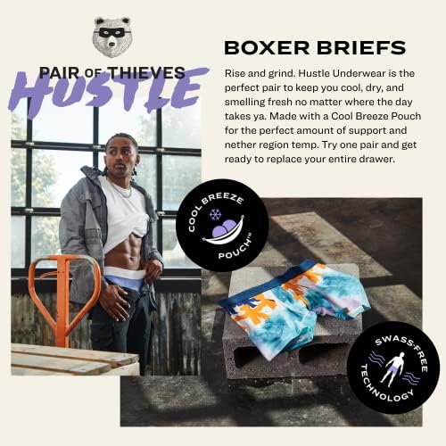 זוג של גנבים גברים של המולה בוקסר-2 חבילה ביצועים אתלטי תחתונים לגברים