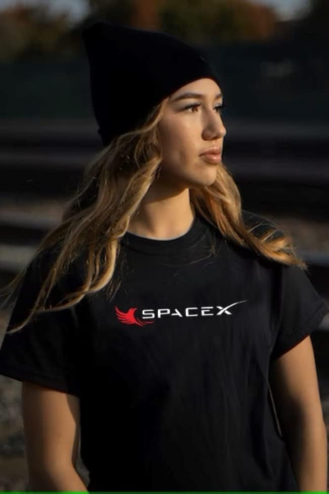 חולצת טריקו של Apexd SpaceX לגברים ונשים- צוות שרוול קצר צוואר צוואר שחור גרפי- יוניסקס חולצות גברים