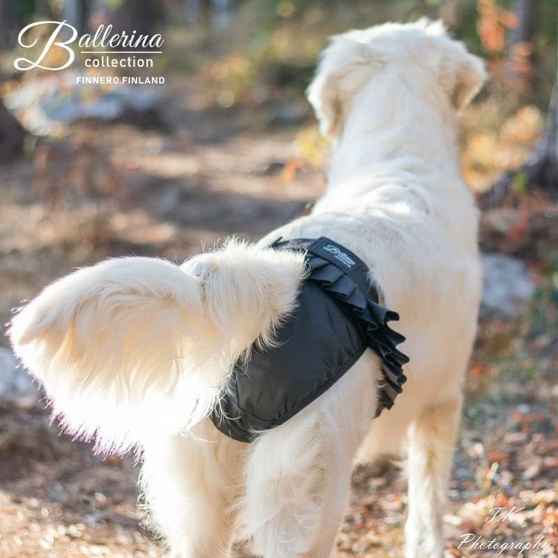 Finnero חיתולי כלבים נקביים רחיצים סגנון בלרינה נשית - ניתן לשימוש חוזר מכנסי כלבים סופגים מאוד לכלבים