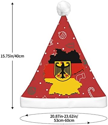 גרמניה מפת דגל מצחיק מבוגרים קטיפה סנטה כובע אור עד חג המולד כובע לנשים & מגבר; גברים חג המולד חג