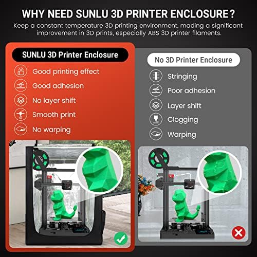 מארז מדפסת תלת מימד של Sunlu ו- PLA 250 גרם חוט מדפסת תלת מימד, טמפרטורת הדפסת תלת מימד תלת מימדית קבועה עבור