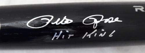 פיט רוז חתימה שחור רולינגס עטלף סינסינטי אדומים מכה מלך PR HOLO מלאי 177048 - עטלפי MLB עם חתימה