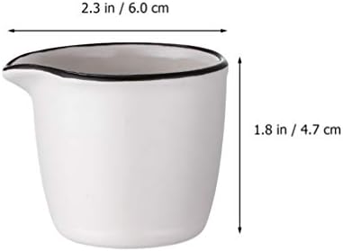 מיכלי זכוכית המוטון 4 יחידות מיני קרמיקה קרמיקה קפה קפה חלב קרם חלב קנק