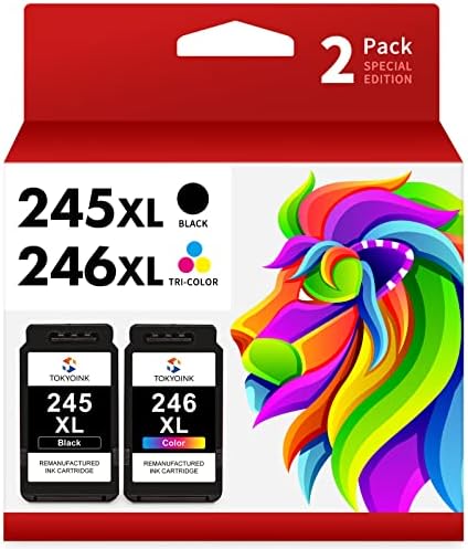 Tokyoink 245xl 246xl Combo Pack החלפת CANON INK 245 246 PG-245XL CL-246XL תואם ל- CANON MG2522