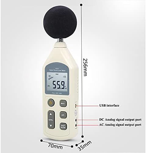 Uoeidosb רמת צליל דיגיטלי מטר 30-130db מדידת מכשיר מדידת מכשיר דציבלים בודק לוגגר