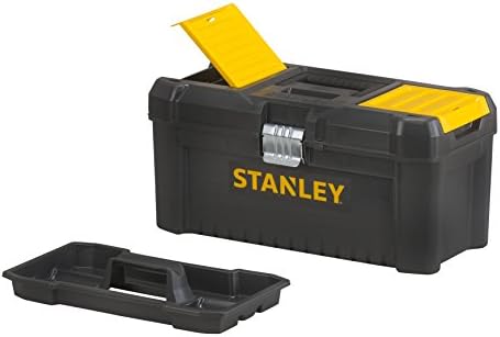 סטנלי STST1-75518 ארגז כלים חיוני 16 עם תפסים מתכתיים, שחור/צהוב, אינץ '