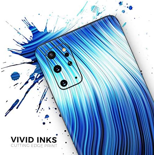 עיצוב Skinz Vector Blue Vector Swirly HD Strands מגן מדבקות ויניל עוטף כיסוי עור תואם ל- Samsung