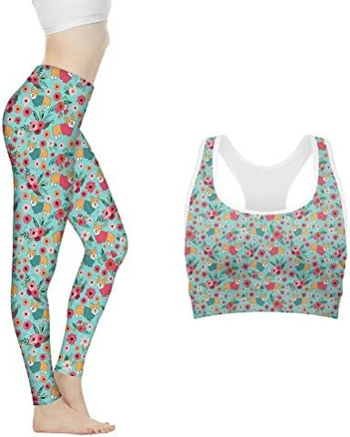 AFPANQZ נשים תלבושת חלקות 2 מכנסי יוגה וחלונות אפוד חותלות חדר כושר אימון סט חזיית ספורט מרופדת