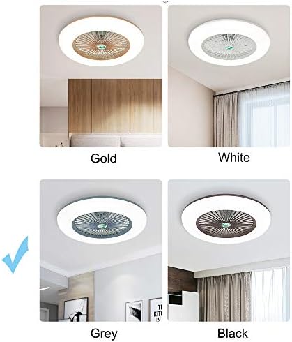 מאוורר תקרה מודרני עם אורות אורות צורת סופגנייה אקרילית מאוורר תקרה דק במיוחד עם שלט רחוק לחדרי שינה סלון