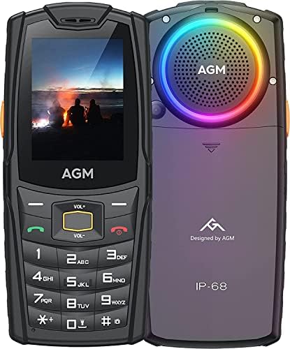 AGM M6 טלפון מחוספס 4G, IP68 טלפון סלולרי אטום למים 2.4 אינץ