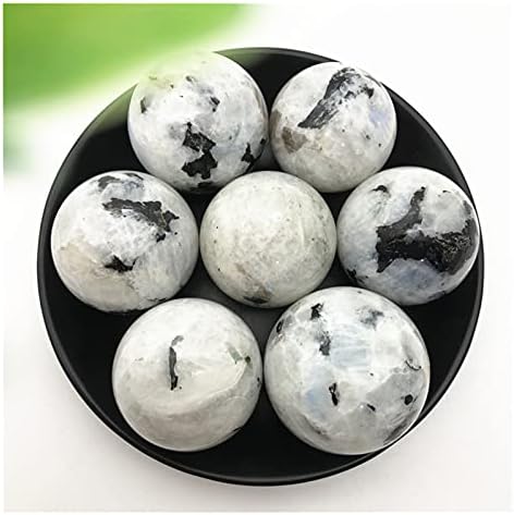 Qiaonnai ZD1226 1PC נדיר טבעי לבן אבן ירח כדור כדור אבן קריסטל רייקי ריפוי דגימה גולמית אבנים טבעיות