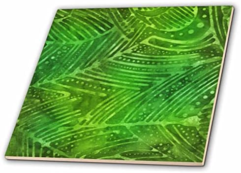 3רוז אן מארי באו - דפוסים - תמונה ירוקה שיקית של תבנית עלה בטיק-אריחים