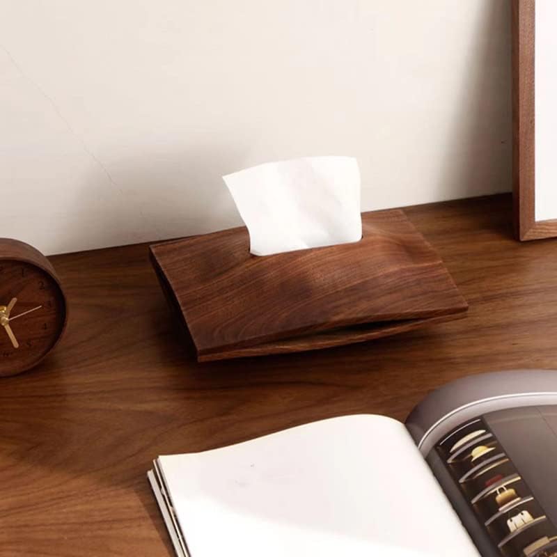 שחור אגוז תיבת רקמות יצירתי סדיר שולחן העבודה נייר קופסות מסעדה שולחן העבודה מפית אמנות עיצוב הבית