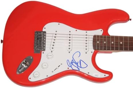 סיה חתימה חתומה בגודל מלא פנדר אדום סטראטוקסטר גיטרה חשמלית עם אימות ג ' יימס ספנס-זה משחק, כל יום הוא חג המולד,