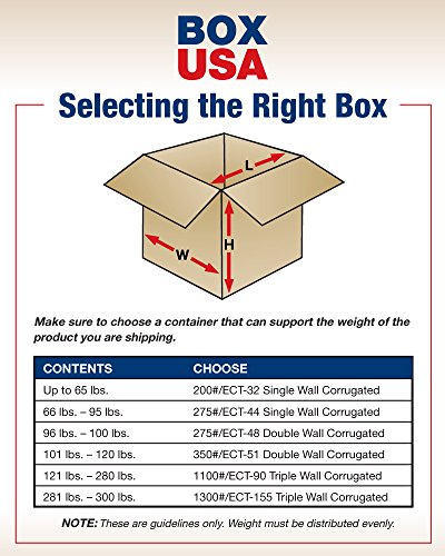 קופסא ארהב 25 חבילה של קופסאות קרטון גלי קיר כפול קיר כבד, 9 L x 9 W x 6 1/2 H, קראפט, משלוח, אריזה ומעבר