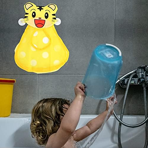 אחסון צעצוע של צעצועי אמבטיה לאמבטיה לצעצועים אמבטיה לתינוקות, נמר תליית אמבטיה מחזיק רשת רשת רשת