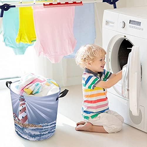 פודודו מכבסה סלסול כביסה וגלי ים פוגע בכביסה עם ידיות פטיש מתקפל שקית אחסון בגדים מלוכלכים לחדר שינה, חדר אמבטיה,