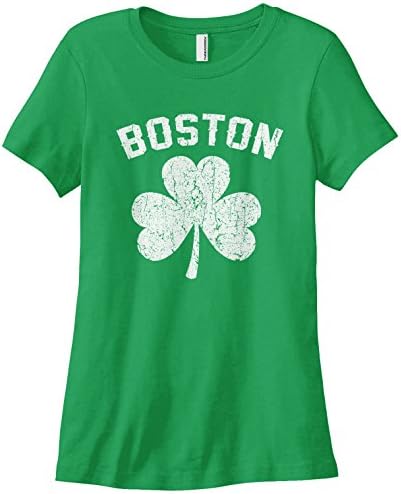 Threadrock's Boston Boston Shamrock Gride חולצת טריקו