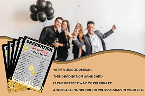 משחקי מסיבת סיום - כרטיסי משחק ממתקים לבוגר - קישוטים למסיבות סיום 2022 - ציוד למסיבות גראד לתיכון/מכללה