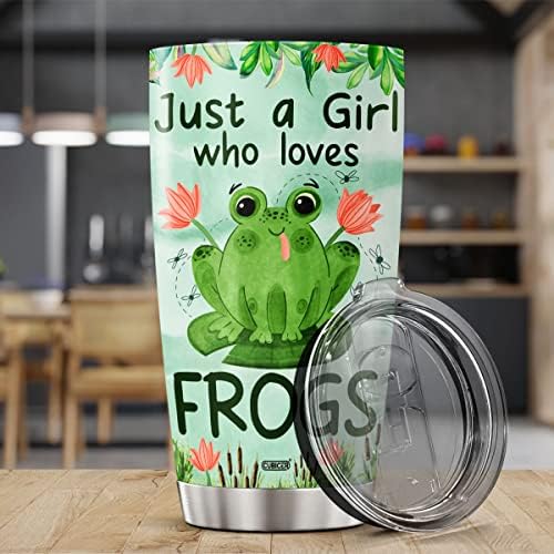 ירוק צפרדע כוסות קפה נשים נירוסטה כוס 20 עוז כוס ספל מצחיק מבודד נסיעות ספלי מתנות עבור צפרדע
