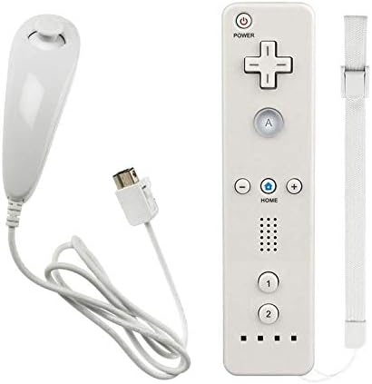 Molicui Wii שלם מרחוק עם נונצ'וק עבור קונסולת Nintendo Wii/Wii U, לבן