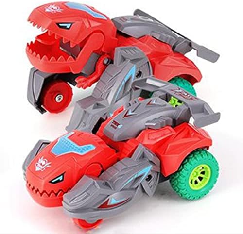 הרמו 2 ב -1 טרנספורמציה של דינוזאור לרכב דינוזאור דחיפה וצעצועים של מכוניות למתנות לילדים לילדים