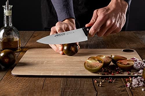 סכין שף ארקוס בגודל 7.5 אינץ 'נירוסטה. סכין בישול מקצועית לניקוי וחיתוך ירקות. ידית פוליוקסימתילן ארגונומית