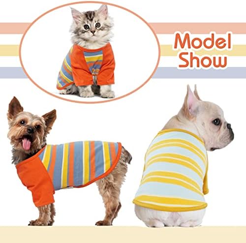 חולצות כלבים כותנה רכה של ט'צ'אקה בגדי חיות מחמד עם חולצת טריקו עם חולצת טריקו, קלים משקל נוח נוח נוחי, חולצות